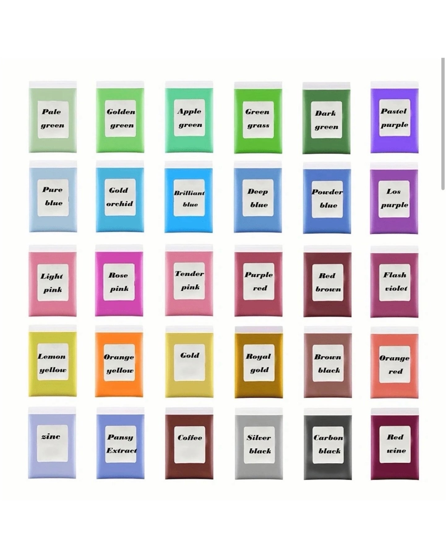 Tags with glitter on the corners