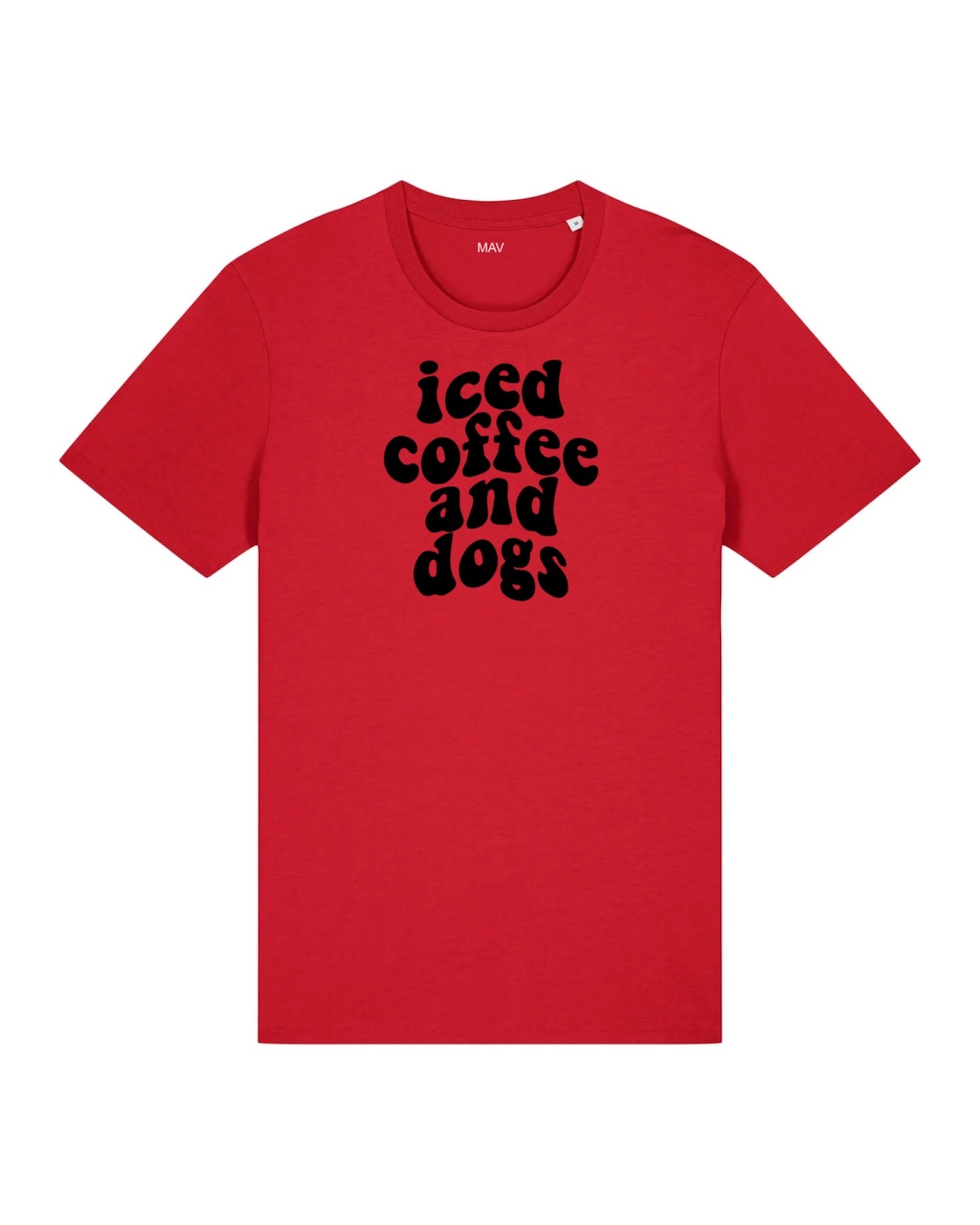 "Iced coffee and dogs" - t-shirt
