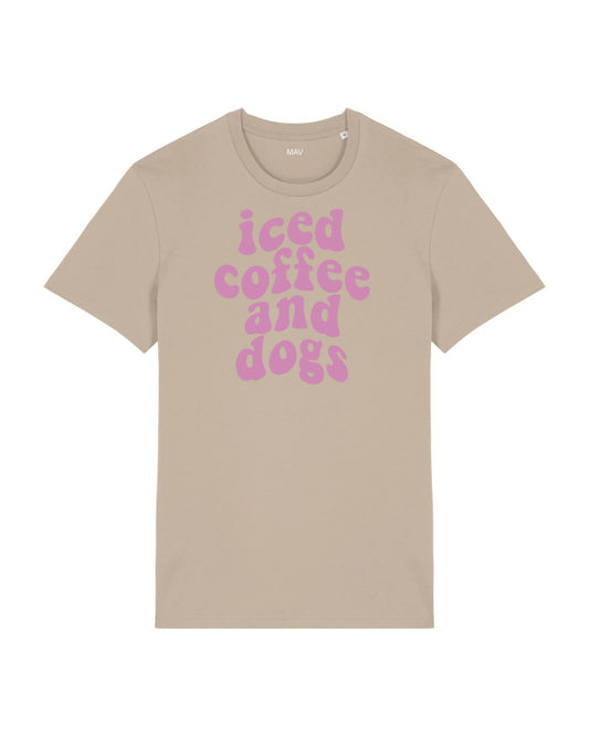 "Iced coffee and dogs" - t-shirt