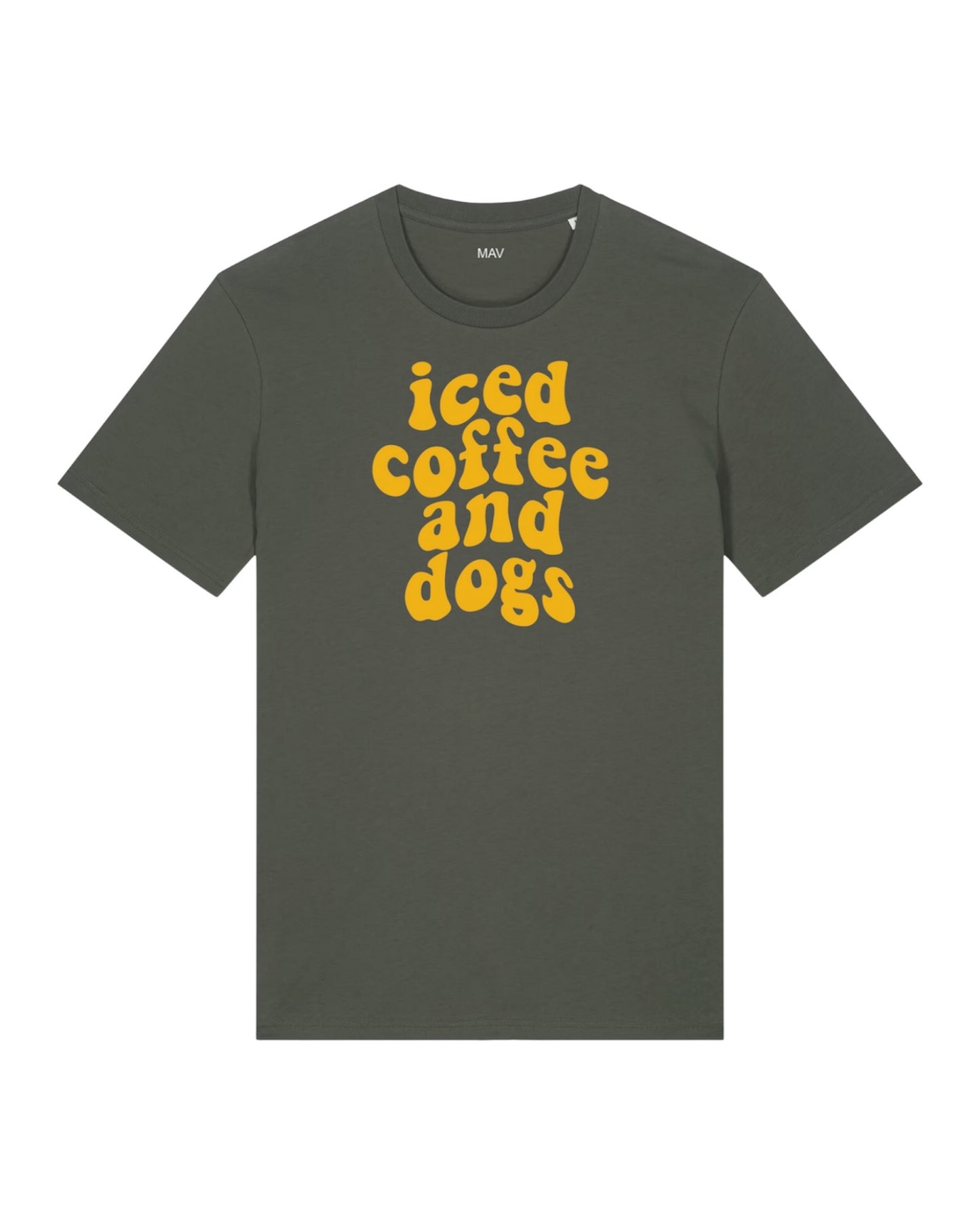 "Iced coffee and dogs" - t-shirt