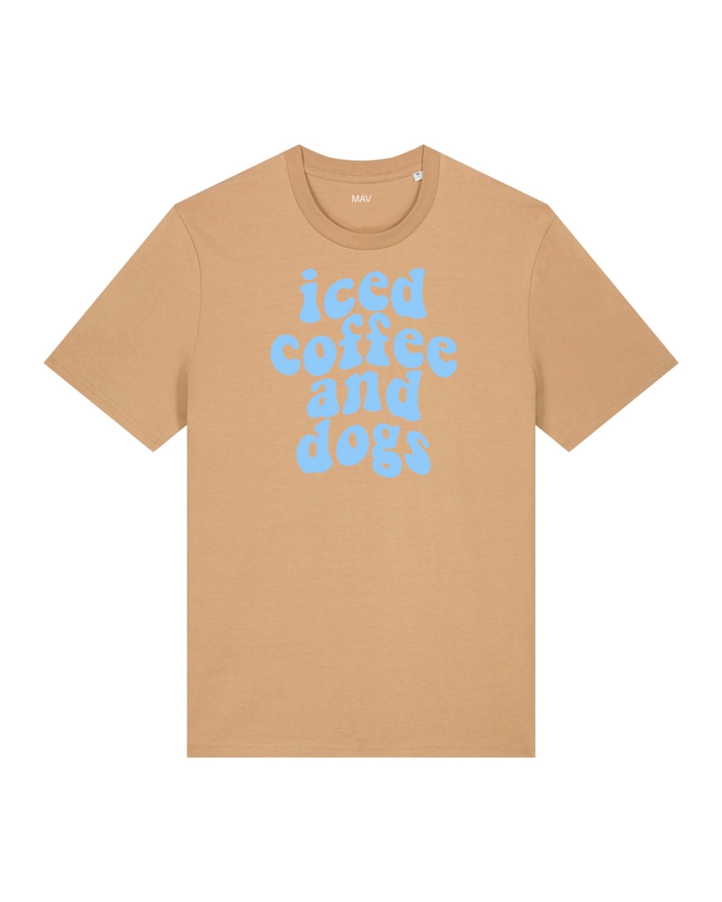 "Iced coffee and dogs" - t-shirt